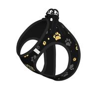 S Pet Leash Vest Dog Harness - Small Sized, Dog Paw Print Print Adjustable for Outdoor Travel and Walking