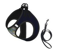 S Pet Leash Vest & Dog Harness - Small Sized Glowing earth Print Leash Set, Reflective, Adjustable for Cats & Dogs