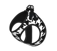 S Pet Leash Vest Dog Harness - Small Sized, Houndstooth Black Print Adjustable for Outdoor Travel and Walking