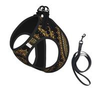 S Pet Leash Vest Dog Harness - Small Sized, Kaleidoscope Mandala Print Adjustable for Outdoor Travel and Walking