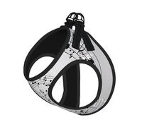 S Pet Leash Vest Dog Harness - Small Sized Leash Set, Music Note Wall Print Puppy Breathable Mesh for Canine Companions
