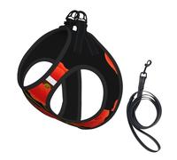 S Pet Leash Vest Dog Harness - Small Sized Leash Set, poppy flowers Print Puppy Breathable Mesh for Canine Companions