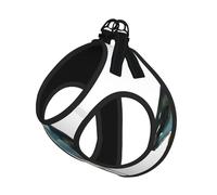 S Pet Leash Vest & Dog Harness - Small Sized Long-Beaked Heron Print Leash Set, Reflective, Adjustable for Cats & Dogs