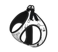 S Pet Leash Vest Dog Harness - Small Sized, Physics Print Print Adjustable for Outdoor Travel and Walking