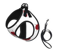 S Pet Leash Vest Dog Harness - Small Sized, Seven Star Ladybird Print Adjustable for Outdoor Travel and Walking