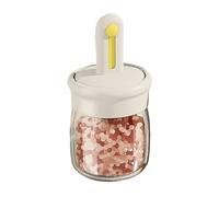 S Pice Jars With Spoon, Glass Seasoning Jar, Airtight Food Container, Comes With Telescopic Spoon, Wide-Mouth Design, 15x7.5x7.5cm, For Kitchen Counters, Restaurants, Picnics, Camping, Catering