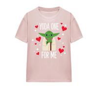 (S, Pink) Star Wars Womens/Ladies One For Me Baby Yoda Valentine's Day T-Shirt