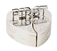 S/Plated Heart Shape First Tooth+Curl Box (Splits Into 2 ) - Widdop