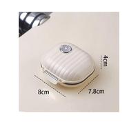 (S) Portioning 7 Grid Pill Case Candy Jewelry Storage Box Pill Organizer Mini Pharmacy 7 Day Weekly Medicine Pill Dispenser Container for Travel Portable