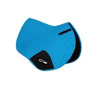 S-Products HORSE RIDING FULL JUMPING EVENT SQUARE SADDLE PAD CLOTH NUMNAH FLEECE LINING (Full, Blue)