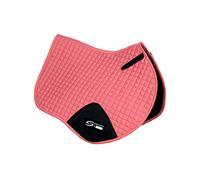 S-Products HORSE RIDING FULL JUMPING EVENT SQUARE SADDLE PAD CLOTH NUMNAH FLEECE LINING (Full, Blush Pink)