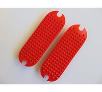 S-Products RUBBER FILLIS IRON STIRRUP TREADS PADS (4.75", Red)