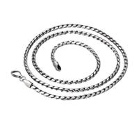 S Pure Silver Jewelry Men and Women Necklace Wild Twist Clavicle Chain
