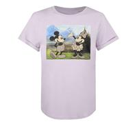 (S, Purple) Disney Womens/Ladies Mickey & Minnie Mouse T-Shirt