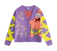 (S, Purple/Pink/Yellow) SpongeBob SquarePants Womens/Ladies Patrick Star Cardigan