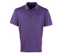 Premier Mens Coolchecker Pique Polo Shirt (Purple) - Size Small