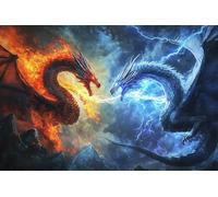 s Puzzle Dragon Confrontation Ice and Fire Confrontation The First Choice for Art Lovers_500pcs