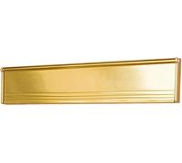 S&Q™ Gold Sound & Draught Reducing Letter Box Plate with Flap & Seals - 11" x 3" Inch - 293mm x 76mm