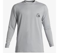 (S, Quarry) Quiksilver Mens DNA Rushed Logo Long Sleeves UPF 50 Surf T-shirt Rash Vest