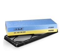 S&R 2-Sided Whetstone Sharpening Stone 18 x 6 x 3 cm with 1000/6000 Grit
