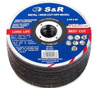 S&R 25x Ultra-Thin Metal Cutting Discs 115x1.0x22.23mm A60 S-BF