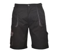 (S R, Black) Portwest Mens Texo Contrast Shorts
