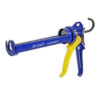 S&R Caulking Gun 310 ml with Rotating Frame - Heavy Duty Silicone Gun, Sealant Gun and Mastic Gun for Cartridges, 18:1 Thrust Ratio | Steel Frame, Zinc-Aluminium Handle, Integrated Nozzle Cleaner