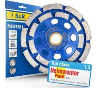 S&R Diamond Cup Grinding Wheel 125 mm - Professional Concrete Grinding Disc for Angle Grinder M14 5 Inch (115mm)