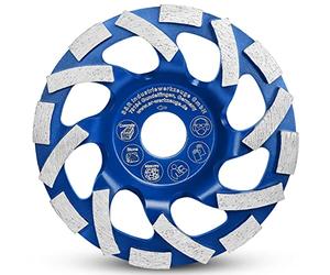 S&R Diamond Cup Wheel 125mm for Angle Grinders, M14, 5 Inch | Ø125mm concrete grinding disc, M14 fit, 5mm segments, 300g lightweight design