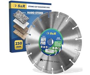S&R Diamond Cutting Disc, 230 mm, for Stone, Marble, Granite, Masonry, High-performance, Dry-cut, Professional Quality