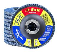 S&R Flap Discs 115 mm Zirconia P120 for Angle Grinders, 10 Pack
