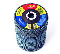S&R Flap Discs 125 mm Zirconia T29 P40-P120 for Angle Grinders, 20 Pack