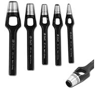 S&R Hole Punch Set with Ergo Handle: 2, 5, 7, 10, 12 mm/Made in Germany/Chrome Vanadium Steel