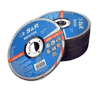 S&R Metal Cutting Discs 125 mm (5 in) x 2.0 mm, A30 Steel, 25 Pack | Dual reinforced cutting discs for steel, inox and metal, thin-walled profile, sheet metal, bodywork, cut off wheels