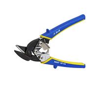 S&R Mini Tin Snips - Ideal Series, Left Cut | Compact Metal Shears 180 mm with Rubberised Handles | HRC 60-62 for Precision Sheet Metal Cutting