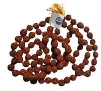 S.R Original Certified 108 Beads Rudraksha Natural Seed Prayer Beads Rudraksha 108 Mala Powerful Rudraksha Mala for Positive Vibes, Meditation, Mantra Japa Mala, Shiv Blessings.Purity Certificate.