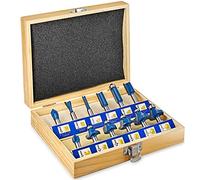 S&R Router Bit Set - 12-Piece Professional Woodworking Kit | Carbide-Tipped YG6X Blades | Precision Cutting for Soft & Hard Wood