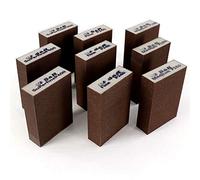 S&R sanding sponge set 9 pcs (100 * 70 * 25mm) hand grinder in medium 3xP180, fine 3xP240 3xP400 for grinding/polishing metal, wood, steel, stainless steel.