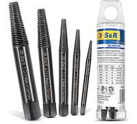 S&R Screw Extractor Set - 5 Pcs | Chrome-Vanadium Steel | Made in Germany | Screw Remover for M3-M18 | Practical Storage Box