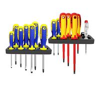 S&R Screwdriver Set 14 pcs. Force Handle Form, SL-PH-PZ, Voltage Tester, Two Racks. Professional Quality
