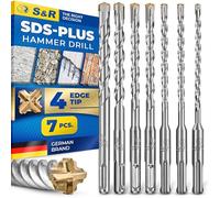 S&R SDS Plus Drill Bit Set 7 pcs 5-12 mm x 160 - Masonry Drill Bits