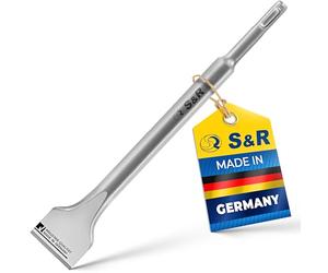 S&R SDS Plus Spade Chisel 250x40mm Alloy Steel Plaster and Concrete Removal