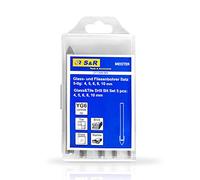 S&R Tile, Glass & Ceramic Drill Bit Set in Plastic Box with 5 pcs.: 4, 5, 6, 8, 10 mm