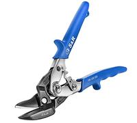 S&R Tin Snips Ideal Series 260mm - Left Cut - Industrial Sheet Metal Shears for Steel, Copper, INOX - HRC 60-62 Hardened Blades