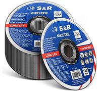 S&R Ultra-Thin Metal Cutting Discs 125 mm - 50 pcs 1.0 mm A60 S-BF | Inox & Stainless Steel Cut-Off Wheels, 22.23 mm Bore | Fibreglass Reinforced