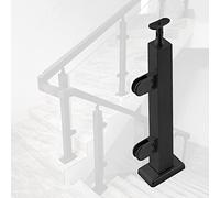 s Railing Clamp for Black Stairs with Flexible Connector Support Systems for Terrace & Garden Fencing Ground Mount with Square Steel Post