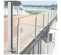 s Railing Post for Stairs & Balconies FloorMounted Clamp Support for s Railing Panels Ideal for Commercial Buildings & Modern Interiors