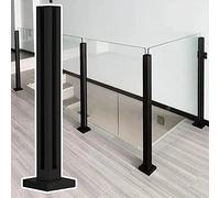 s Railing Square Post Kit Black Indoor Balustrade Fixings 70cm 27.5" s Fence Support Posts for Deck Stair and Corridor & Slish Solut