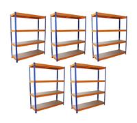 5 Tier 150cm Steel Garage Warehouse S-Rax Racking Shelving Storage Units