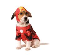 (S, Red/Black) Iron Man Printed Dog Costume
